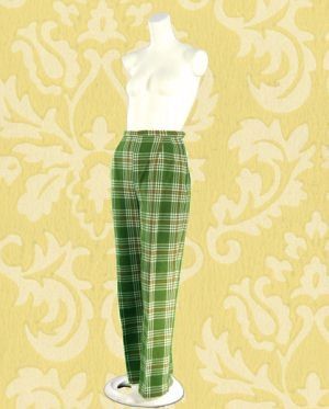 green and yellow plaid pants
