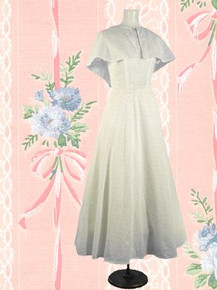 White cotton eyelet summer gown
