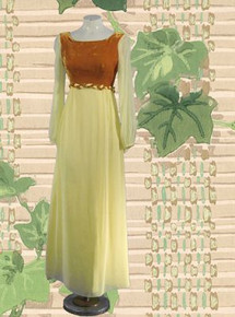Chiffon & velvet rapunzel gown