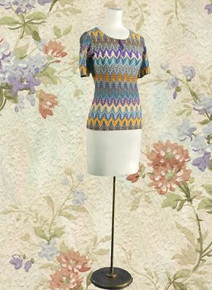 Op Art 1970s knit top
