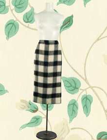 Blanket plaid 1960s flannel skirt