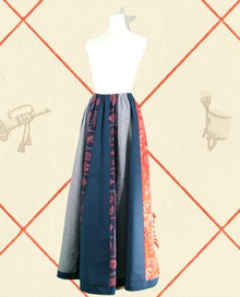 Boho hippie peasant maxi skirt