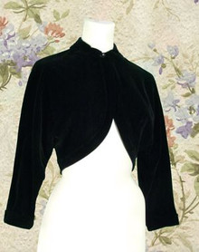 Rockabilly black cotton bolero