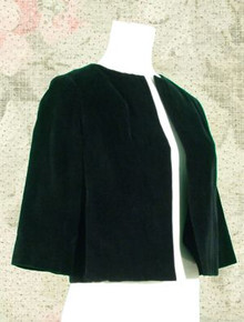Cotton velvet cropped jacket