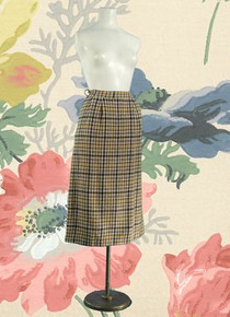 Tailored wool mid calf skirt