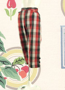 Flannel plaid clam diggers