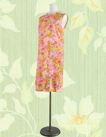 Colorful floral shift 1960s