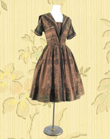 Nautical look cotton dress from the 50s