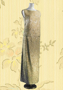 Gold two-piece evening gown