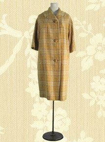 Taffeta lined tweed coat