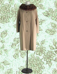 Cashmere, mink  classic car coat