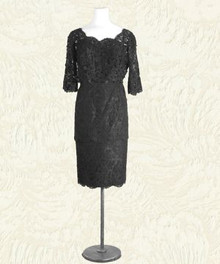Black lace cocktail dress 1950s