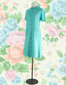 Tasty turquoise day dress from the late 60s
