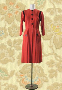 Salmon day dress from the forties