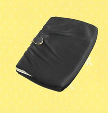 1960s black satin evening bag