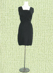 Sleeveless black rayon dress