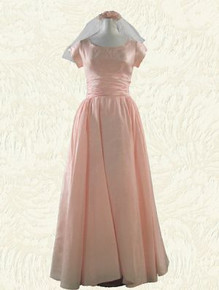 Cotton candy pink formal gown 1950s