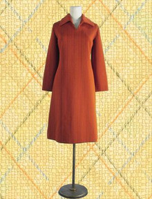Funky day dress in burnished orange