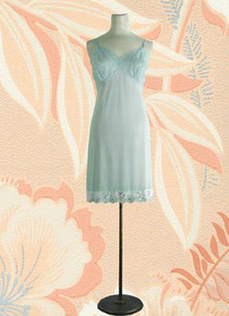 Ice blue lace Vanity Fair full slip