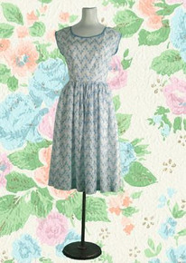 Simple cotton eyelet day dress 1955