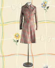 Marlo Thomas-esque two piece plaid suit