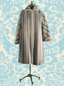 Striped Odyna Faux Fur  Swing Coat