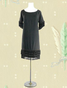 Fringed, fancy black shift