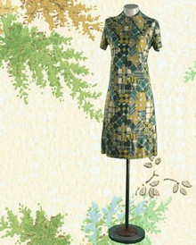 1960s Modernist print dress
