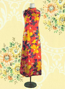 1960s Pomare Hawaii long dress