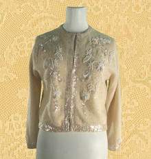 1960s Sequined wool cardigan