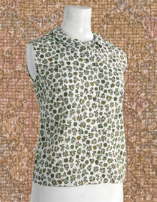 1960s sleeveless cotton blouse