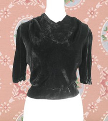 1940s Velvet evening blouse
