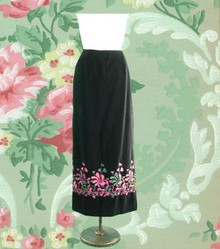 1970s Velveteen hostess skirt