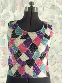 1960s Wool sequined tank top