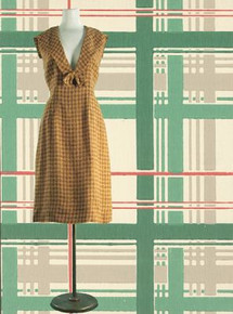 1940s Woven tweed sailor dress