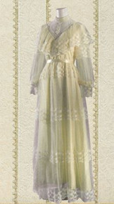 1970s Victorian inspired wedding gown