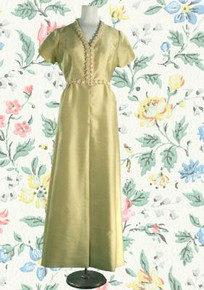 1960s Silk linen evening gown