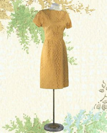 1960s Satin and lace cocktail dress