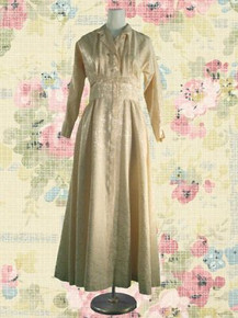 1940s Cream brocade evening gown