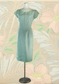 1960s Organza and lace cocktail dress