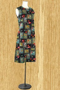 1970s Cotton sleeveless floral shift