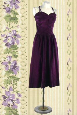 deep purple cocktail dress