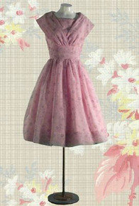 1950s Pretty in pink party dress