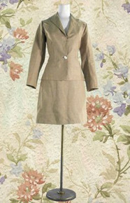 1940s Heavy linen tailored skirt suit