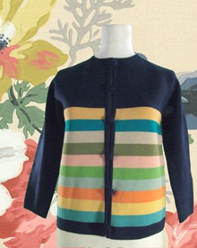 1960s Mod Multi Colored Sweater Jacket