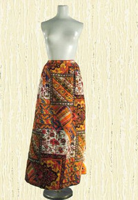 Late 60s Wild quilted cotton maxi skirt from Alex Coleman