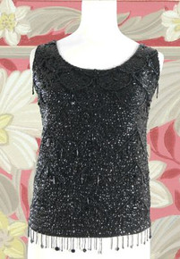 1950s Wool sequined glitzy top