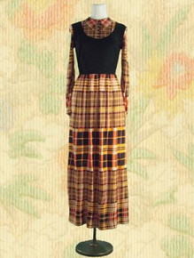 Plaid Maxi dress from "Joan Curtis" 70s chic