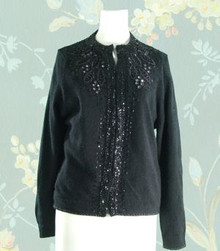 1960s angora & lambswool beaded sweater