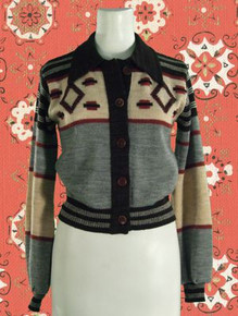 1970s bomber-style sweater